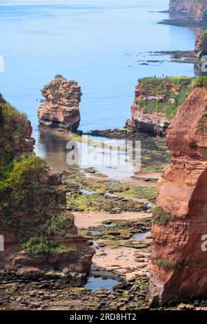 Pittoresca costa di Ladram Bay, Devon, Gran Bretagna. Foto Stock