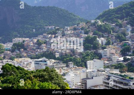 Favela Santa Marta slum a Rio de Janeiro, Brasile Foto Stock