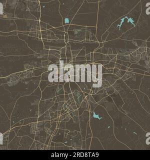 Mappa vettoriale della città di Pretoria, Sudafrica Illustrazione Vettoriale