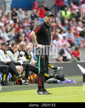 Edimburgo, Regno Unito. 19 luglio 2023. Amichevole pre-stagione - Manchester United FC contro Olympique Lyonnais 19/7/2023. Erik Ten Hag, allenatore del Manchester United, durante la partita contro l'Olympique Lyonnais in un'amichevole pre-stagionale al Murrayfield Stadium, Edimburgo, Scozia, Regno Unito crediti: Ian Jacobs/Alamy Live News Foto Stock