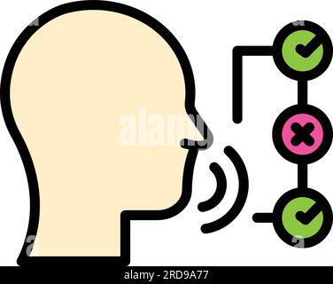 Sfida stereotipi icona delinea vettore. Disuguaglianza di genere. Le persone si appiattono di colore Illustrazione Vettoriale