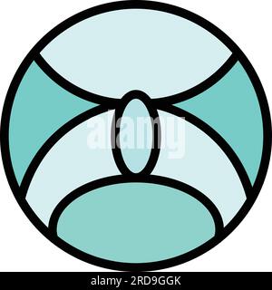 Icona cappello arabo per il vettore di contorno. Tappo turco. Piatto tradizionale di colore musulmano Illustrazione Vettoriale