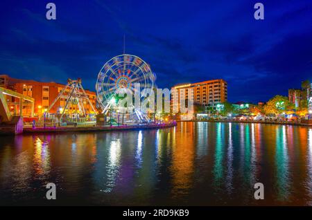 MALESIA - 23 MARZO: Occhio di Malacca sulle rive del fiume Melaka il 23 MARZO 2017 Malesia. Malacca è stata dichiarata patrimonio dell'umanità dall'UNESCO sin Foto Stock