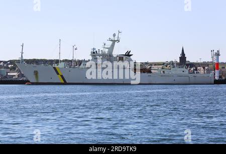 MPV Hirta, nave pattugliatrice della pesca della direzione marina (governo scozzese), nave di guardia costiera scozzese, protezione della pesca Foto Stock