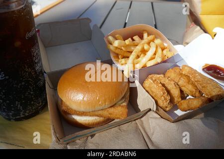 Los Angeles, California, USA 19 luglio 2023 McDonalds il 19 luglio 2023 a Los Angeles, California, USA. Foto di Barry King/Alamy Stock Photo Foto Stock