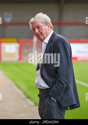 Roy Hodgson, manager del Crystal Palace, prima della partita amichevole pre-stagionale tra Crawley Town e Crystal Palace al Broadfield Stadium , Crawley , Regno Unito - 19 luglio 2023 - foto Simon Dack / Telephoto Images Foto Stock