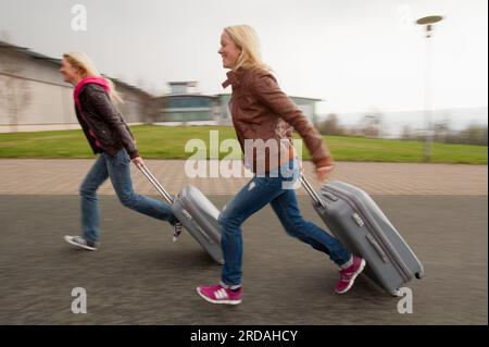 Janin und Maren Hammerschmidt Biathlon Foto Stock
