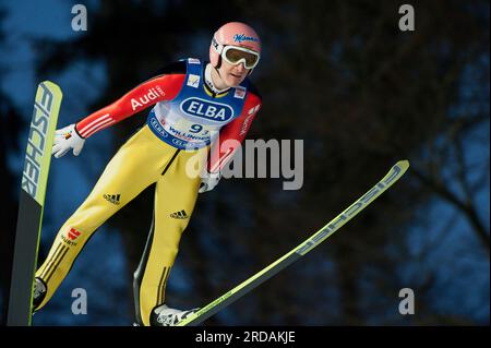 Freund Severin Aktion Skispringen Welt Cup Teamspringen AM 11.2.2012 a Willingen Foto Stock