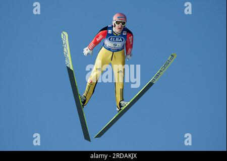 Freund Severin Aktion Skispringen Welt Cup Teamspringen AM 11.2.2012 a Willingen Foto Stock