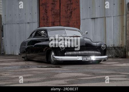 1949 Mercury "lead sled" tradizionale auto personalizzata low rider Foto Stock