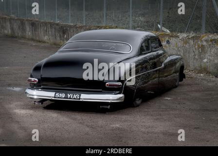 1949 Mercury "lead sled" tradizionale auto personalizzata low rider Foto Stock