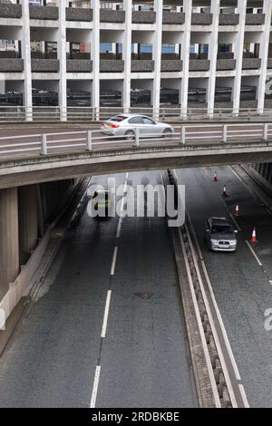 Manors concrete Car Park nel centro di Newcastle Foto Stock