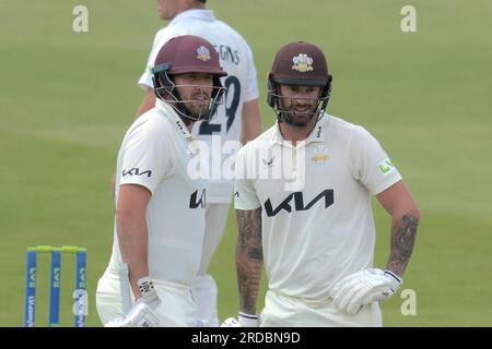 Londra, Regno Unito. 20 luglio 2023. Mentre il Middlesex affronta Surrey il secondo giorno del County Championship match a Lords. Credito: David Rowe/Alamy Live News Foto Stock