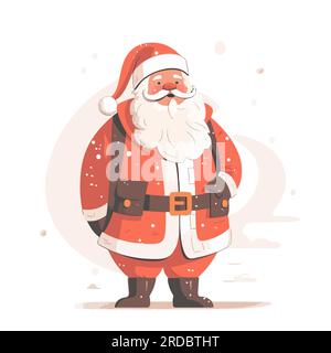 Disegno astratto di Babbo Natale. Illustrazione vettoriale carina Illustrazione Vettoriale