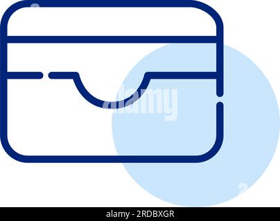 Astuccio per titolare della carta. Pagamenti senza contanti. Icona Pixel Perfect Illustrazione Vettoriale