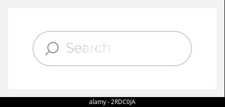 Modello di elemento UI della barra di ricerca Illustrazione Vettoriale