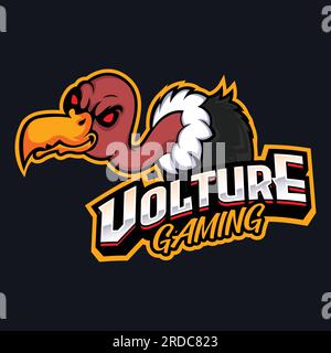 Logo Condor Bird Mascot | Logo Bird Gaming | Logo Volture Mascot | Logo Wildlife Bird Illustrazione Vettoriale