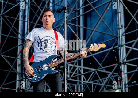 Concerto dal vivo anti-Flag allo Slam Dunk Festival Italia a Bellaria-Igea Marina 2 giugno 2023 (foto di Andrea Ripamonti/NurPhoto) Foto Stock