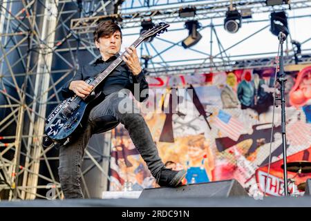 Bellaria Igea Marina, Italia. 2 giugno 2023. Concerto dal vivo anti-Flag allo Slam Dunk Festival Italia a Bellaria-Igea Marina 2 giugno 2023 (foto di Andrea Ripamonti/NurPhoto) crediti: NurPhoto SRL/Alamy Live News Foto Stock