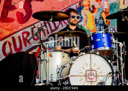 Bellaria Igea Marina, Italia. 2 giugno 2023. Concerto dal vivo anti-Flag allo Slam Dunk Festival Italia a Bellaria-Igea Marina 2 giugno 2023 (foto di Andrea Ripamonti/NurPhoto) crediti: NurPhoto SRL/Alamy Live News Foto Stock