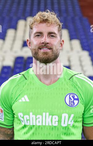 Gelsenkirchen, Germania. 20 luglio 2023. Foto del team FC Schalke 04, Ralf Fährmann di Schalke credito: Tim Rehbein/dpa/Alamy Live News Foto Stock