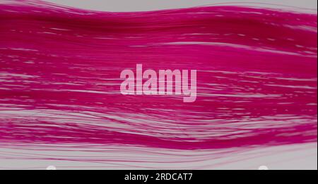 Lunghi capelli sintetici rosa isolati su sfondo bianco dello studio Foto Stock