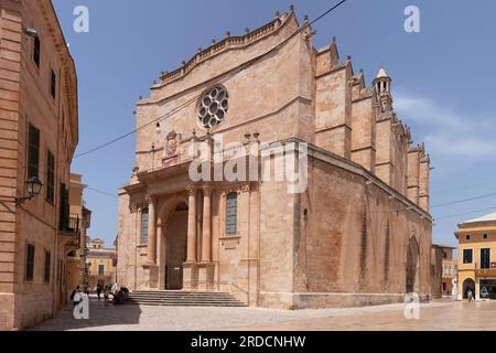 Cattedrale di Santa Maria de Ciudadela, a Ciudadela de Menorca. Foto Stock