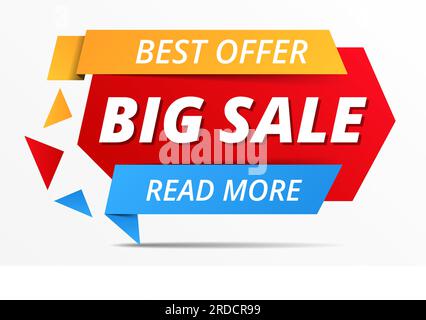 Banner grande vendita, migliore offerta, illustrazione eps10 vettoriale Illustrazione Vettoriale