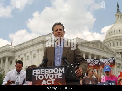 Washington, DC, USA. 20 luglio 2023. Rep. USA John Sarbanes (D-MD.) Parla a sostegno della legge sulla libertà di voto. Credito: Philip Yabut/Alamy Live News Foto Stock