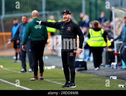 Stephen o'Donnell, allenatore di Dundalk, durante il primo turno di qualificazione della UEFA Europa Conference League, partita di andata e ritorno a Oriel Park, Dundalk. Data foto: Giovedì 20 luglio 2023. Foto Stock