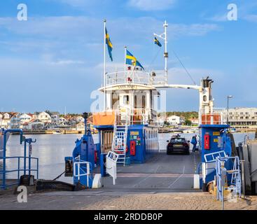 Marstrand, Svezia - 23 maggio 2023: Traghetto per Marstrand sulla costa occidentale svedese Foto Stock