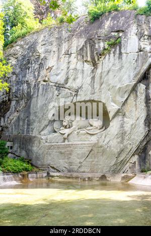 Monumento del Leone (Löwendenkmal), Denkmalstrasse, città di Lucerna (Lucerna), Lucerna, Svizzera Foto Stock