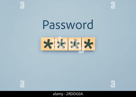 Login e password, sicurezza informatica, protezione dei dati e accesso a Internet protetto, persone che utilizzano la password monouso OTP sullo smartphone, pagamento sicuro Foto Stock