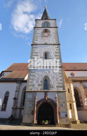 St. John the Baptist Church, Hammelburg, Lower Franconia, Franconia, Bavaria, Germany Foto Stock