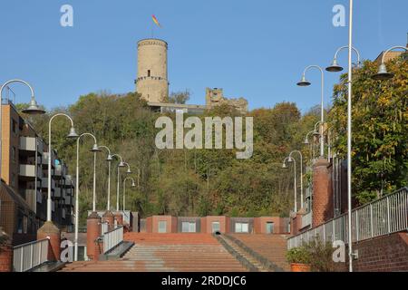 Vista del castello di Godesburg, Bad Godesberg, Bonn, Renania settentrionale-Vestfalia, Germania Foto Stock