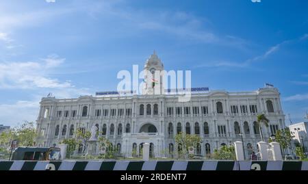 Chennai, India - 14 luglio 2023: Greater Chennai Corporation Office è l'ente civico che governa la città metropolitana di Chennai nello stato indiano Foto Stock