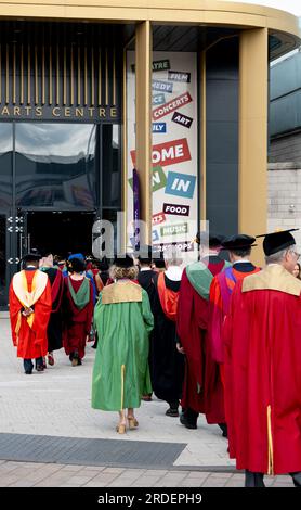 Processione accademica della University of Warwick Graduation Day. Foto Stock