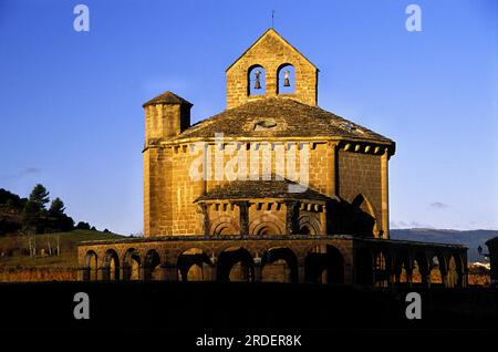 Santa Maria de Eunate (romanico XII secolo) Muruzabal. Navarre. Spagna. Foto Stock