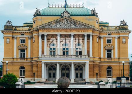 Teatro nazionale Ivan Zajc a fiume, Croazia. Foto Stock