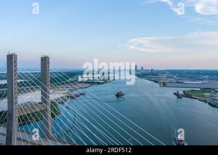 il ponte cochrane a mobile, alabama Foto Stock