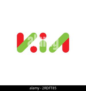 Lettere iniziali vettoriali eps10 monogramma modello di design logo KIA isolato su sfondo bianco Illustrazione Vettoriale