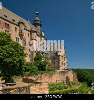 Castello del langravio sullo Schlossberg, Marburg an der Lahn, Assia, Germania Foto Stock