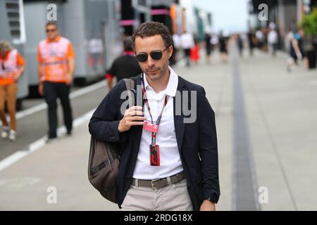 Mogyorod, Ungheria. 21 luglio 2023. Hungaroring, Mogyorod, Ungheria, 21 luglio 2023, Nicolas Todt (fra) durante il Gran Premio d'Ungheria di Formula 1 Qatar Airways 2023, Campionato del mondo di Formula 1 - Paddock e prove libere - Campionato di Formula 1 credito: Live Media Publishing Group/Alamy Live News Foto Stock