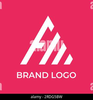 Design creativo elemento logo astratto lettera iniziale monogramma geometrico o minimalista con stile trendy e carattere moderno. Logo per aziende, aziende o. Illustrazione Vettoriale