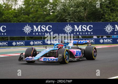 Budapest, Rieti, Ungheria. 21 luglio 2023. Esteban Ocon (fra) Alpine A523.durante le prove libere 1, venerdì 21 luglio, FORMULA 1 QATAR AIRWAYS HUNGARIAN GRAND PRIX 2023 - Lug 21 - Lug 23 2023 Hungaroring, Budapest, Ungheria (Credit Image: © Alessio De Marco/ZUMA Press Wire) SOLO USO EDITORIALE! Non per USO commerciale! Foto Stock