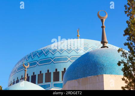 Il re Abdullah mi moschea, Amman, Giordania Foto Stock