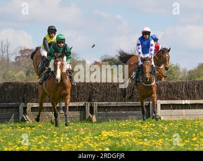 Godstone Point to Point gara di cavalli SteepleChase Surrey Foto Stock