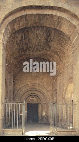 PORTICO ESTERNO. Ubicazione: CATEDRAL. Jaca. HUESCA. SPAGNA. Foto Stock