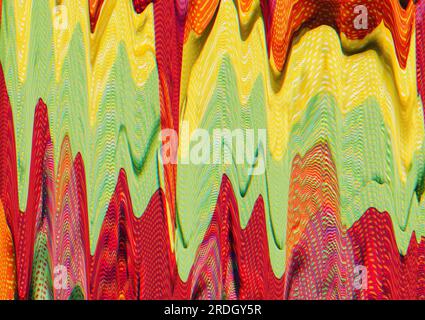 Disturbo vhs con distorsione dei glitch colorata Foto Stock