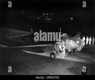 California: Agosto 1940 la "città di Fresno" è il primo di quattro Lockheed Lodestar appena acquistati dalla United Air Lines. Foto Stock